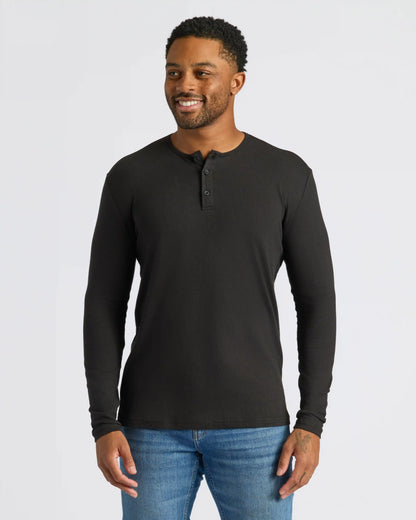 All Black Classic Henley 3-Pack