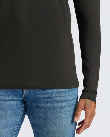 Black Long Sleeve Henley