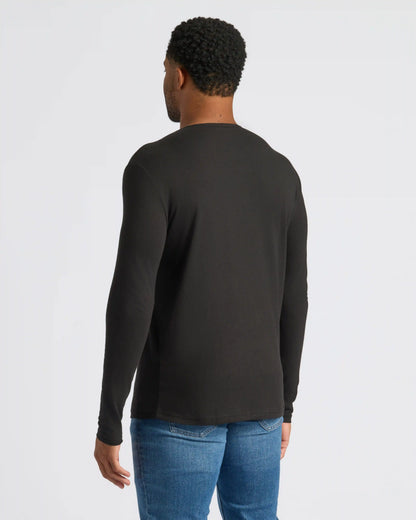Black Long Sleeve Henley