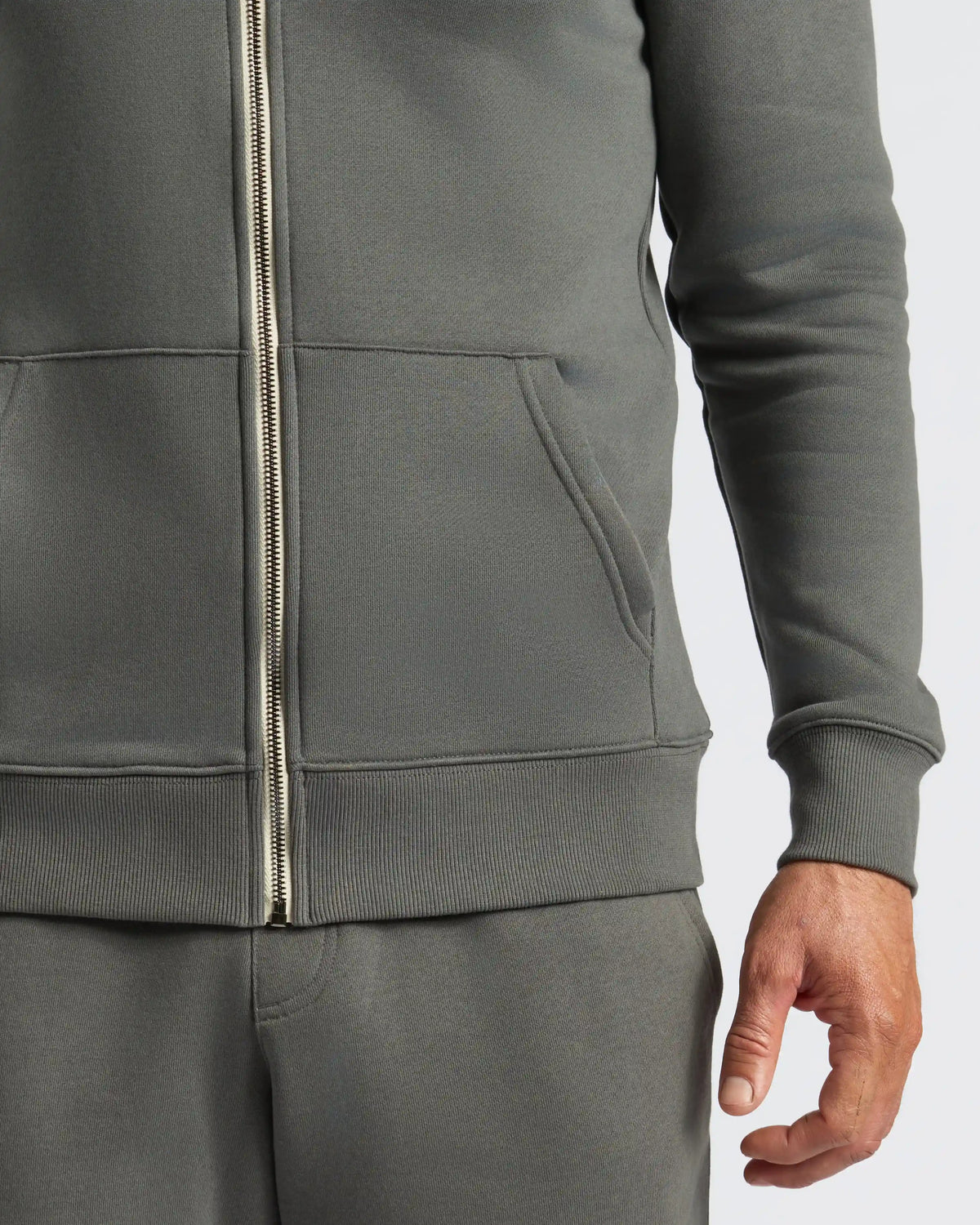 Carbon Fleece French Terry Zip Hoodie