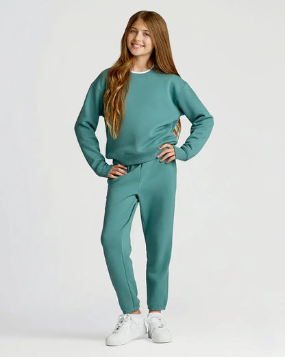 Girls Stormcloud Slouch Pullover Crew & Relaxed Joggers 2-Pack